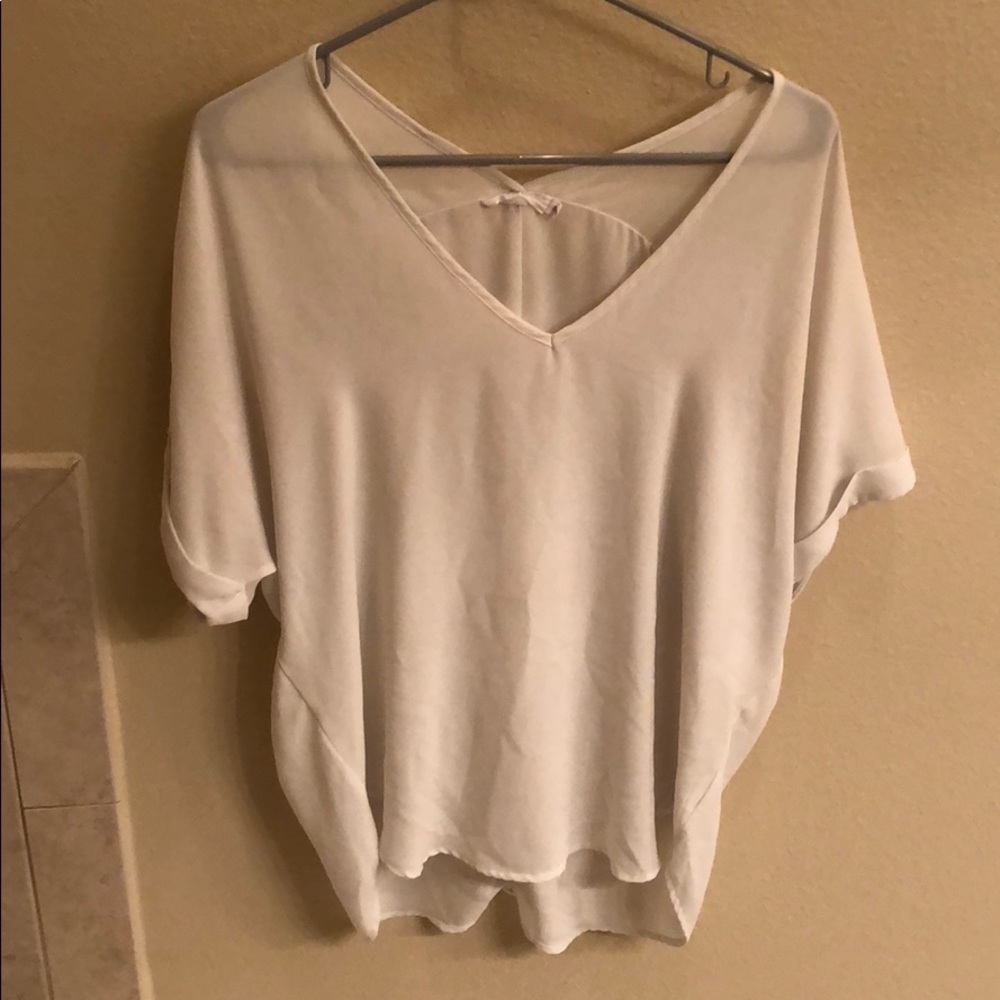 Flowy white top from Anthropologie